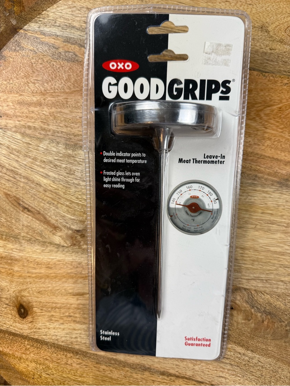 New OXO Good Grips Leave In Meat Thermometer Stainless Steel Sealed